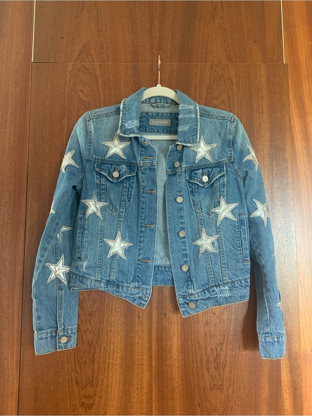 Bagatelle Cropped Star Jean Jacket